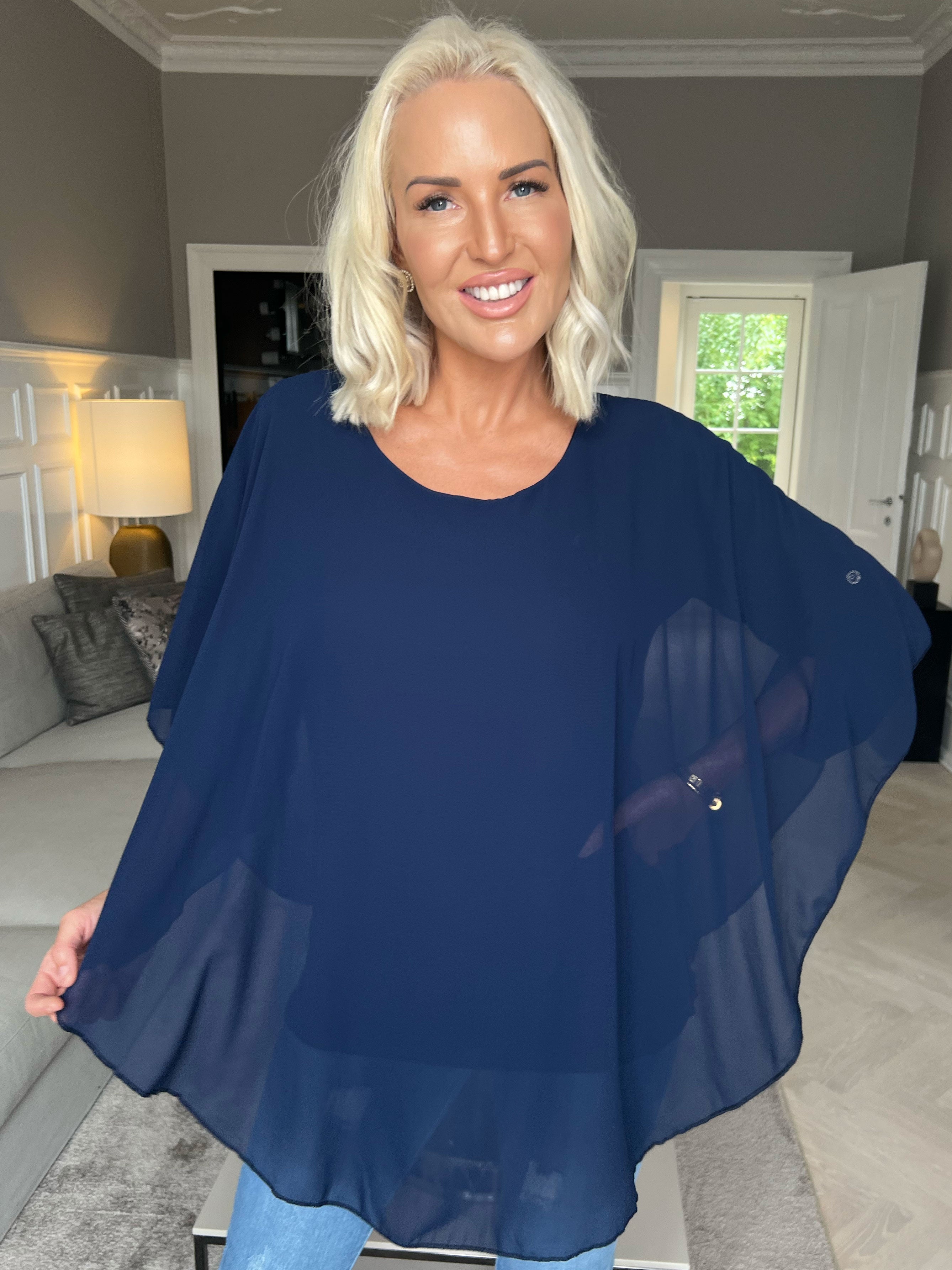 Kenya Shirt - Tunika med chiffonglager